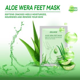 Kameel Melk Voet Masker Alo������ Vera Peeling Voeten Masker Exfoliating Sok Scrub Voor Pedicure Anti Crack Verwijderen Dode Huid Voet patch Care (Color: Green)