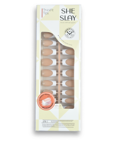 SheSlay TickFit Tips | 140pcs Multi-Color French Press-On Nails ��������� Clear, Nude, Pink (Nail shape: Square, Color: Sunkiss)