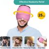 360������ Massage Migraine Relief Hat Stress Relief Eye Mask Gel Hot Cold Therapy Headache Pain Relief Cap  Ice Head Wrap for Headache and Puffy Eyes